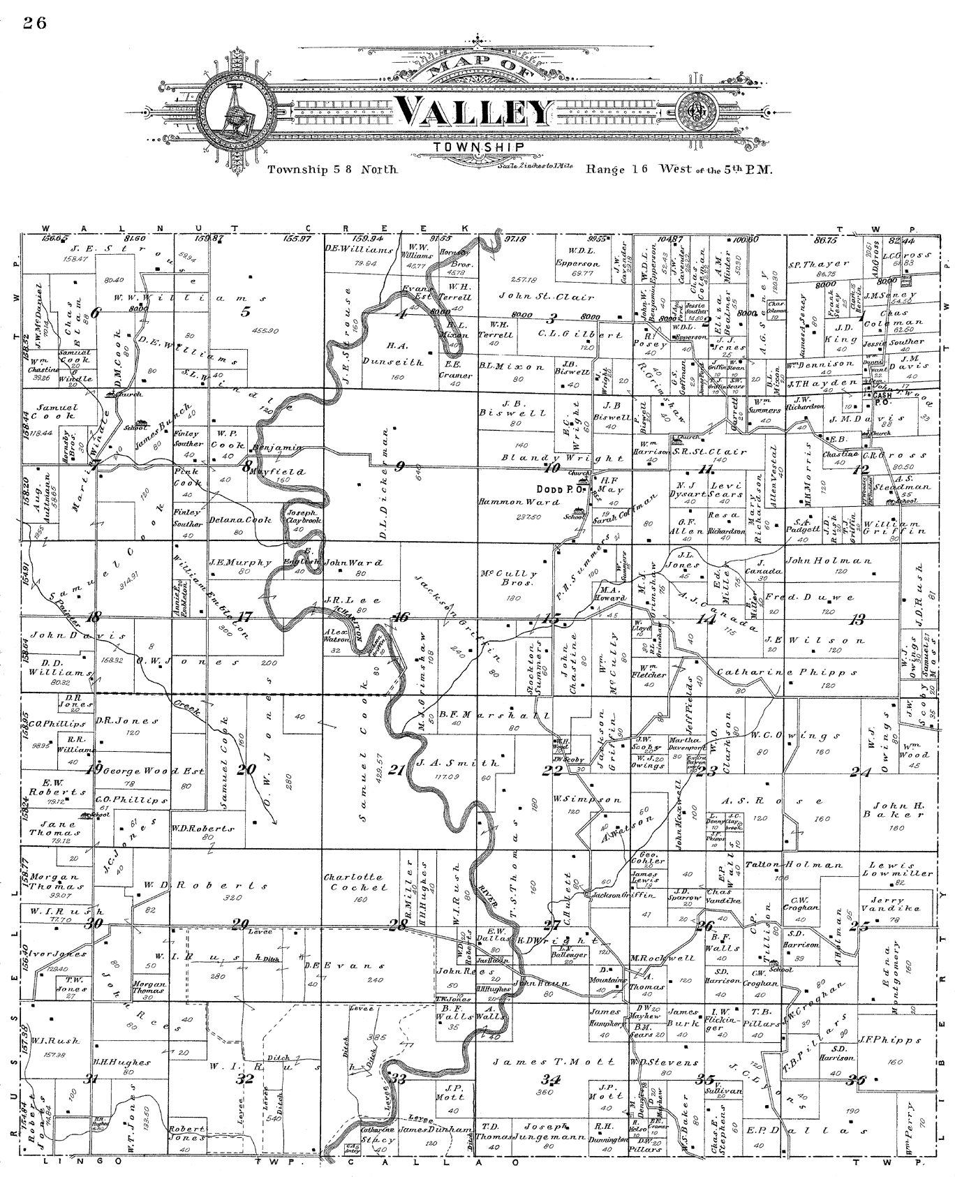 Valley Township Plat Map 3037